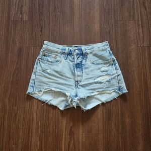 Levi's 501 light wash denim shorts